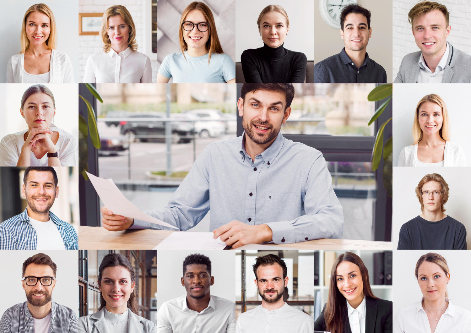 Equipo de consultoría y recursos humanos colaborando